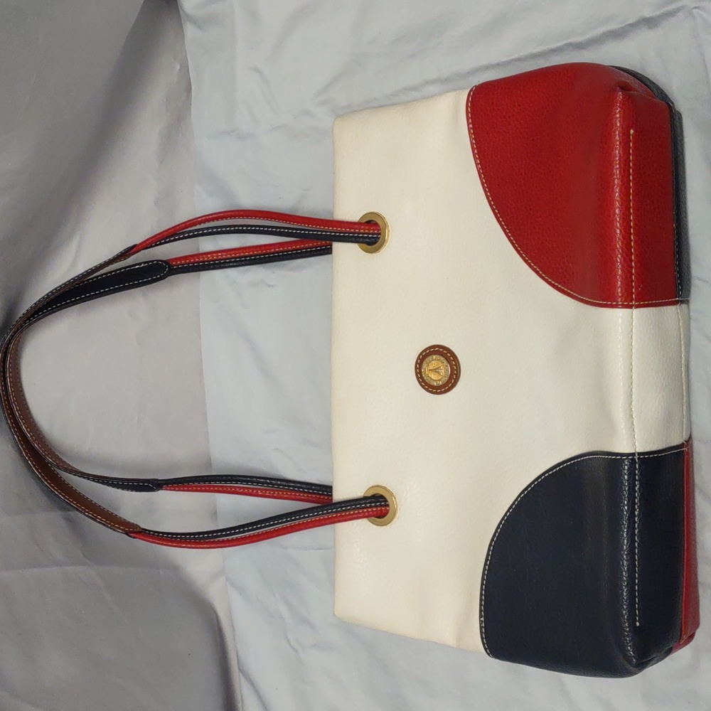 Vintage La Tour Eiffel Pebble Leather Zip Top Shoulder Bag RARE!!!